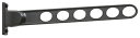 川口技研 窓壁用物干 RK型 ブラック RK-65-BL取付ネジ4本付属 ●長さ 650mm ●洗濯物目安重量 30kg【ホスクリーンシリーズ】【2本セット】