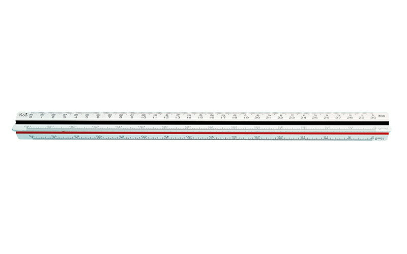 シンワ測定　74950 ／ 三角スケール A－30 30cm 土地家屋調査士用 JIS