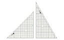 シンワ測定　77062 ／ 三角定規 アクリル製 30cm 方眼目盛付 2枚組