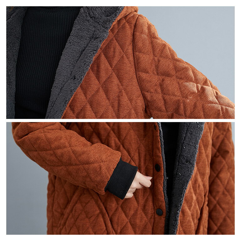 ジャケット コート フード付き 冬 暖かい カジュアル 長袖 羽織り ジャケット ナチュラル ロングコート ゆったり シンプル 裏ボア 無地 もこもこ 大きいサイズ 上着 ファッション プレゼント ギフト 大人 体型カバー 送料無料