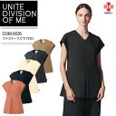 ファスナースクラブ 女性用 UNITE DIVISION OF ME DOM-0026 レディース 医療用 透け防止 制電 制菌 ストレッチ UVカット 病院 白衣 ナース 介護 サロン 美容 看護師 介護士 クリニック 制服 ユニフォーム ユナイト
