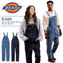 ディッキーズ つなぎ ストレッチ シルキーデニム オーバーオール 男女兼用 サロペット D-689 メンズ レディース 作業着 作業服 Dickies おしゃれ かっこいい 工場 整備 酪農 農業 農作業 畑仕事 キャンプ アウトドア DIY ツナギ サロペット カジュアル【XS-3XL】