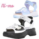 ni-mo NI-MO ニーモ CLEAR SANDAL クリア サンダル シューズ 靴 キッズ ジュニア 女の子 ガールズ 厚底 クリア ストラップ コルク調...
