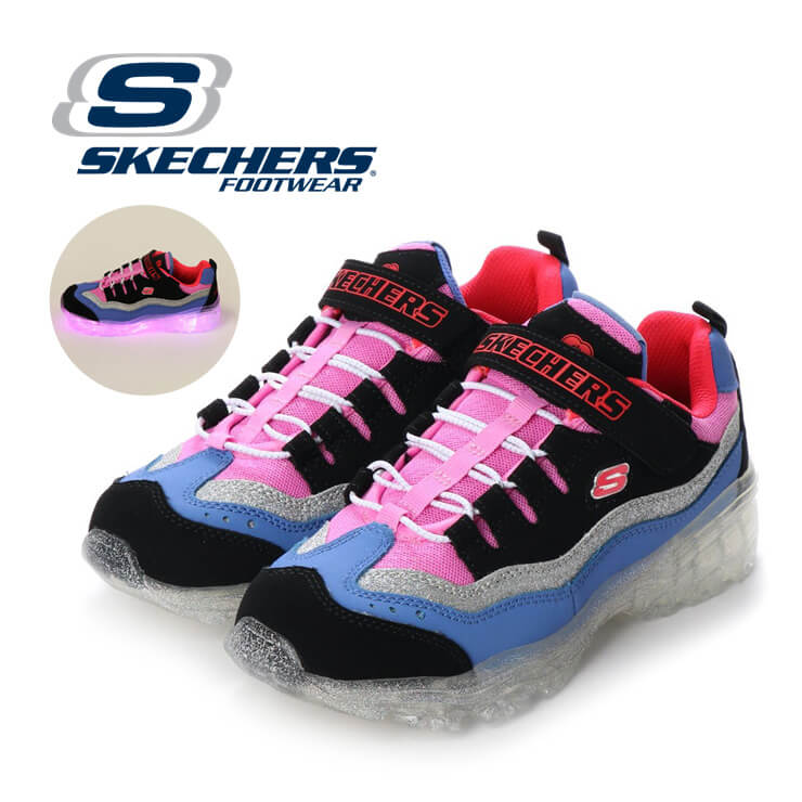 SKECHERS スケッチャーズ SHOW SPARK キッズ ガールズ スニーカー 【光る靴】 20401l 17cm 18cm 19cm 20cm 21cm 22cm 23cm