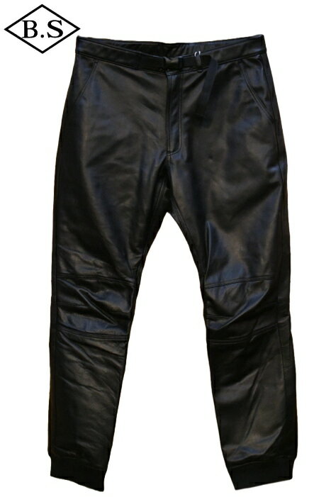 Cc[U[ Yf2 LEATHER U[pc SP-07 STEER OIL CLIMBING PANTS XeAIC NC~Opc BLACK