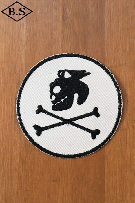 【期間限定ポイント5倍】クッシュマン CUSHMAN ワッペン 29312 EMBROIDERY PATCH 5 FLYING SKULL