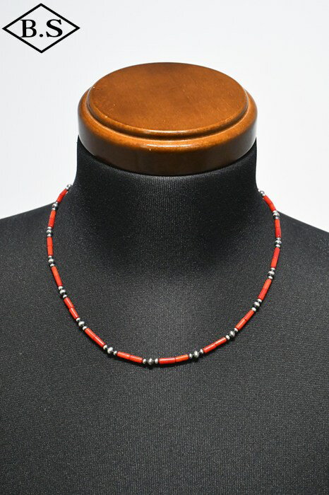 インディアンジュエリー INDIAN JEWELRY 小物 ネックレス FN36-006 ナバホパール バンブーコーラル 50cm