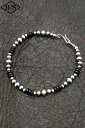 【期間限定ポイント5倍】インディアンジュエリー INDIAN JEWELRY 小物 ブレスレット FB25-003 ナバホパール オニキス 19cm
