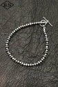 【期間限定ポイント5倍】インディアンジュエリー INDIAN JEWELRY 小物 ブレスレット FB25-005 ナバホパール3mm&ソロバン4.5mm 20.5cm