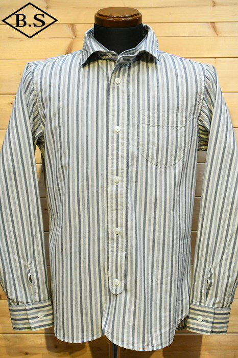 ダリーズ DALEE’S 長袖シャツ Calico.E 30s calico shirt INDIGO.STRIPE