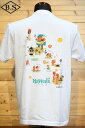 サンサーフ SUN SURF SS79385 Tシャツ S/S T-SHIRT - HAWAIIAN MAP - BY 柳原良平 with MOOKIE WHITE