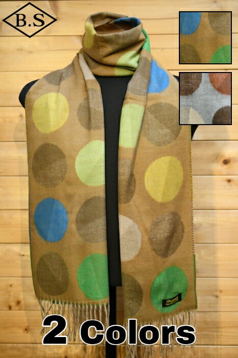 ダッパーズ Dapper’s マフラー LOT1666 Cashmink Scarf by V.FRAAS 【Circle Pattern】