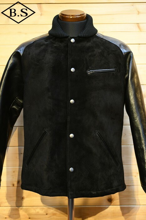 ワイツーレザー Y’2 LEATHER レザージャケット PB-147 STEER SUEDE×VINTAGE PONY LIGHT PHARAOH JKT ブラック×ブラック