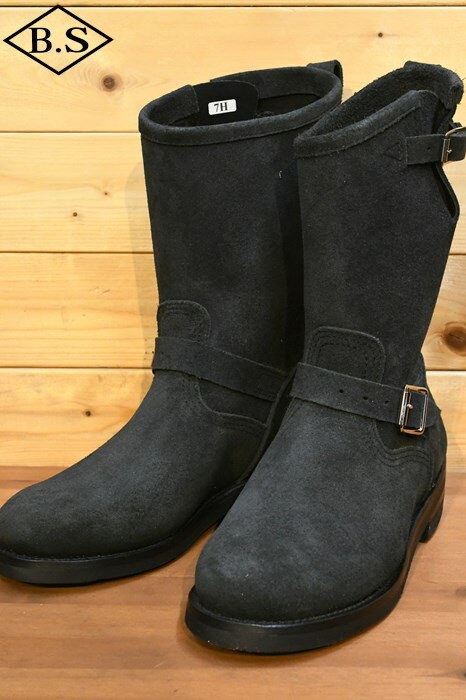 メイカーズ MAKERS エンジニアブーツ HSB-04 HORSE ENGINEER BOOTS BLACK SUEDE