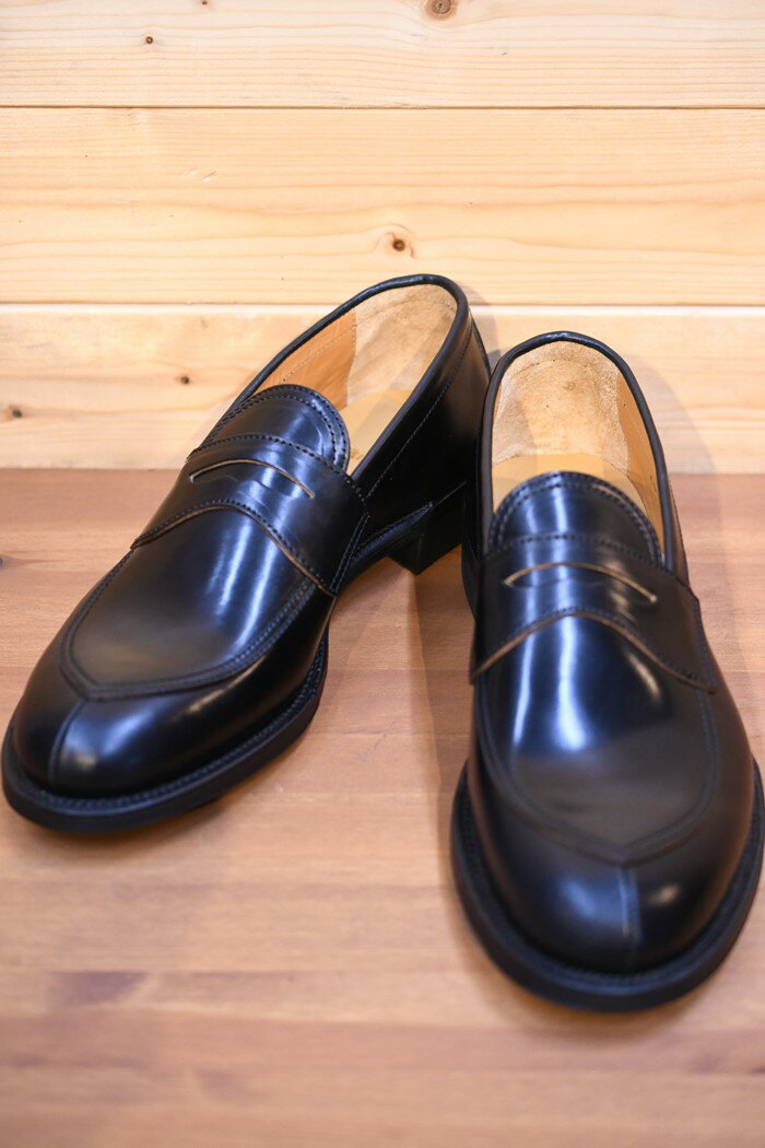 メイカーズ MAKERS ブーツ CVDN-01 V TIP LOAFER CORDOVAN BLACK Vチップ ローファー コードバン ブラック