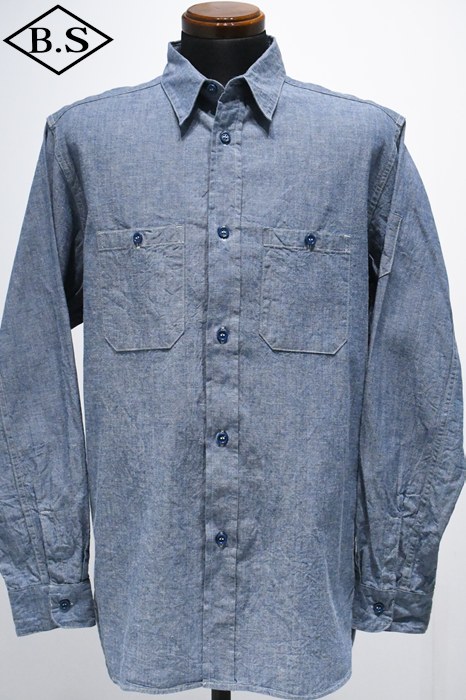 【期間限定ポイント5倍】ナイジェル ケーボン 長袖シャツ Nigel Cabourn 80500010007 US NAVY SHIRT DUNGAREE USネイビーシャツ ダンガリー