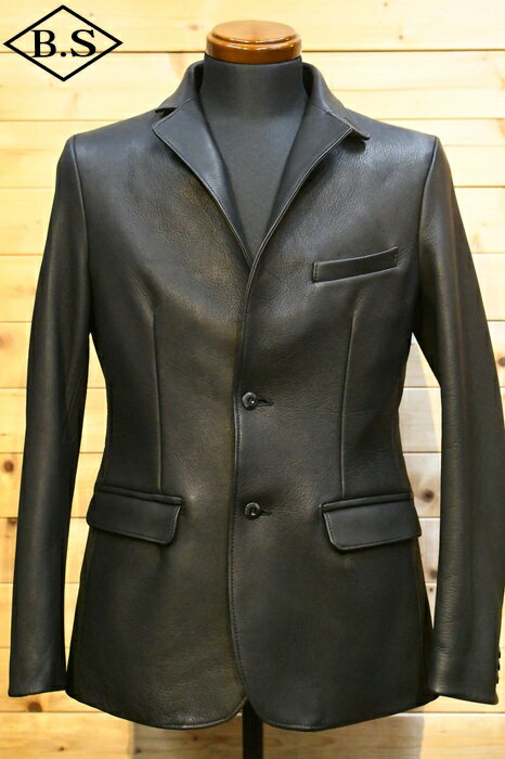 Cc[U[ Yf2 LEATHER U[WPbg DJ-22 DEER SKIN 2B JACKET BLACK ubN