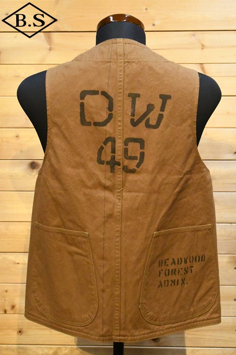 コリンボ COLIMBO ベスト ZZ-0118 Bear Country Lumberjuck Vest “DEADWOOD Forest Admin” Hunting Brown