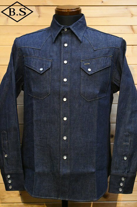 【期間限定ポイント5倍】SugarCane シュガーケーン 長袖シャツ SC28190 BLUE DENIM WESTERN SHIRT ワークシャツ ネイビー