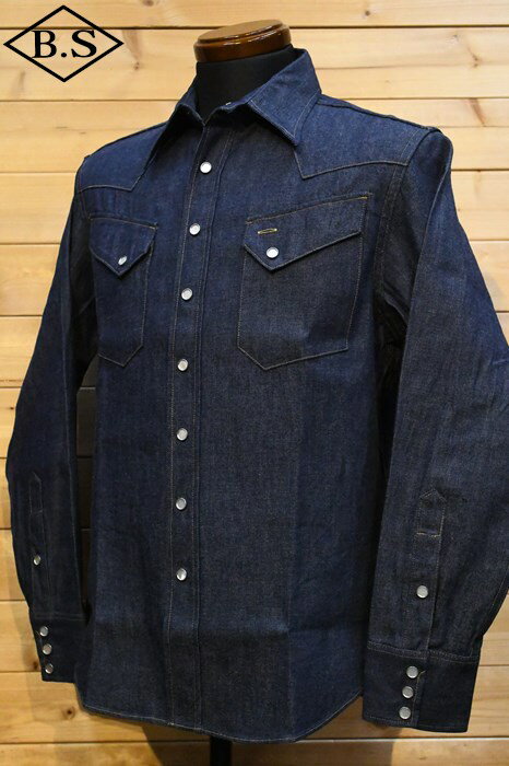 【期間限定ポイント5倍】SugarCane シュガーケーン 長袖シャツ SC28190 BLUE DENIM WESTERN SHIRT ワークシャツ ネイビー