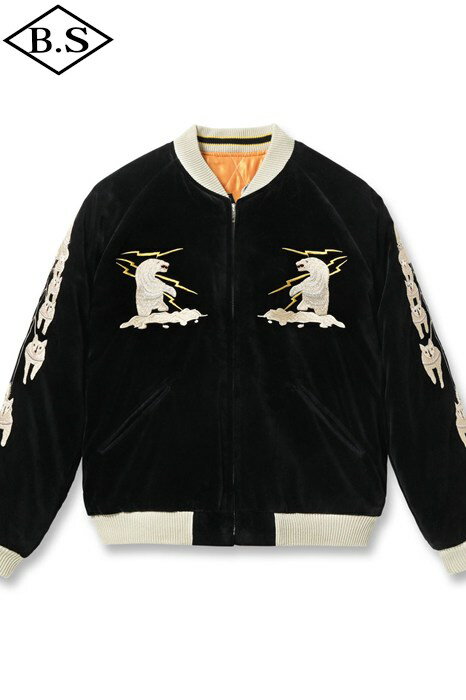 楽天BarnStormer3号店【期間限定ポイント5倍】テーラー東洋 TAILOR TOYO アウター Lot No. TT15792-119 / Late 1950s Style Velveteen Souvenir Jacket “POLAR BEAR” × “ALASKA MAP” BLACK