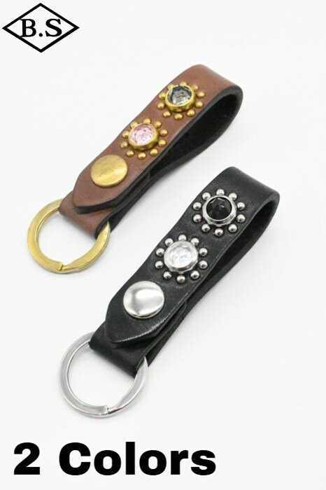 コリンボ COLIMBO 小物 ZA-0707 JEWEL STUDDED LEATHER KEY RING Sunflower Pattern