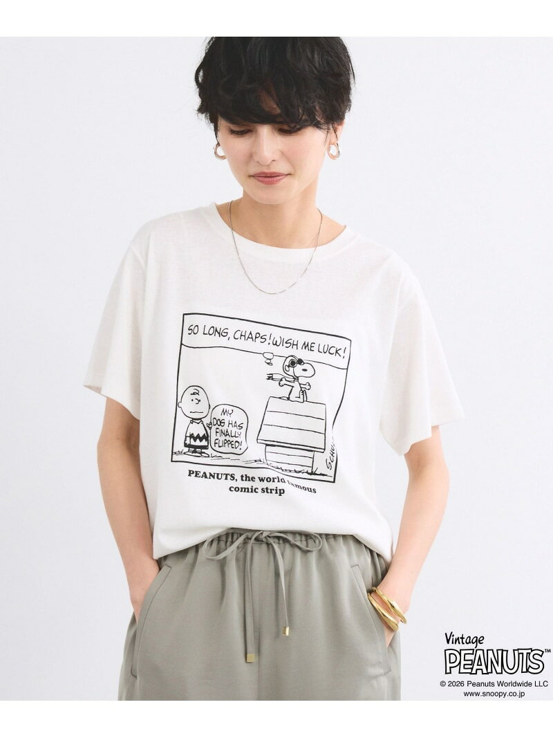 【SALE／30%OFF】スヌーピー / プリントT BARNYARDSTORM バンヤードストーム トップス カットソー・Tシャツ ホワイト ベージュ【RBA_E】【送料無料】[Rakuten Fashion] barnyardstorm-10003819 BARNYARDSTORM サンプル画像2