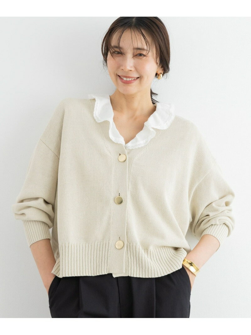 Rakuten - 【SALE／20%OFF】2WAYワイドシルエットカーディガン / ハンドウォッシャブル BARNYARDSTORM バンヤードストーム トップス カーディガン ホワイト ブラウン【RBA_E】【送料無料】[Rakuten Fashion]