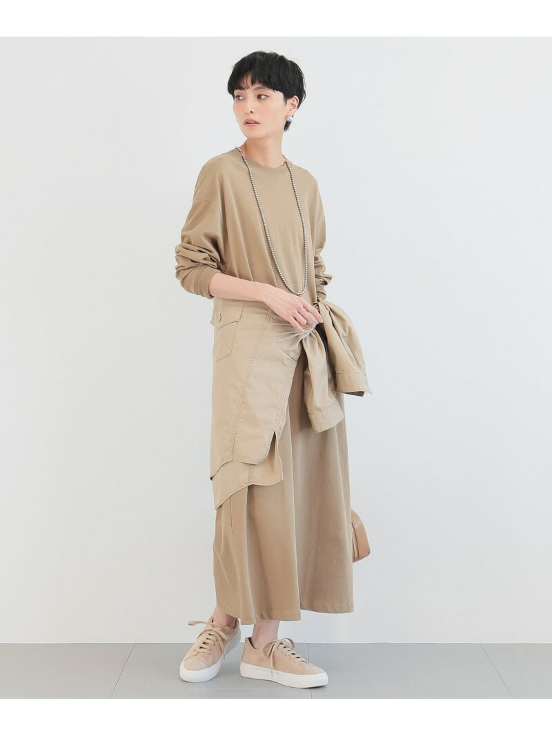 【SALE／70%OFF】カットロングワンピース BARNYARDSTORM バンヤードストーム ワンピース・ドレス ワンピース グレー ベージュ【RBA_E】【送料無料】[Rakuten Fashion]