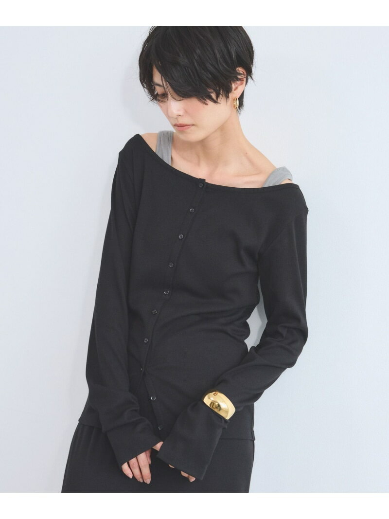 乐天商城 - ストレッチリブ2WAYプルオーバー＜セットアップ対応＞ BARNYARDSTORM バンヤードストーム トップス カットソー・Tシャツ ブラック ベージュ【先行予約】*【送料無料】[Rakuten Fashion]