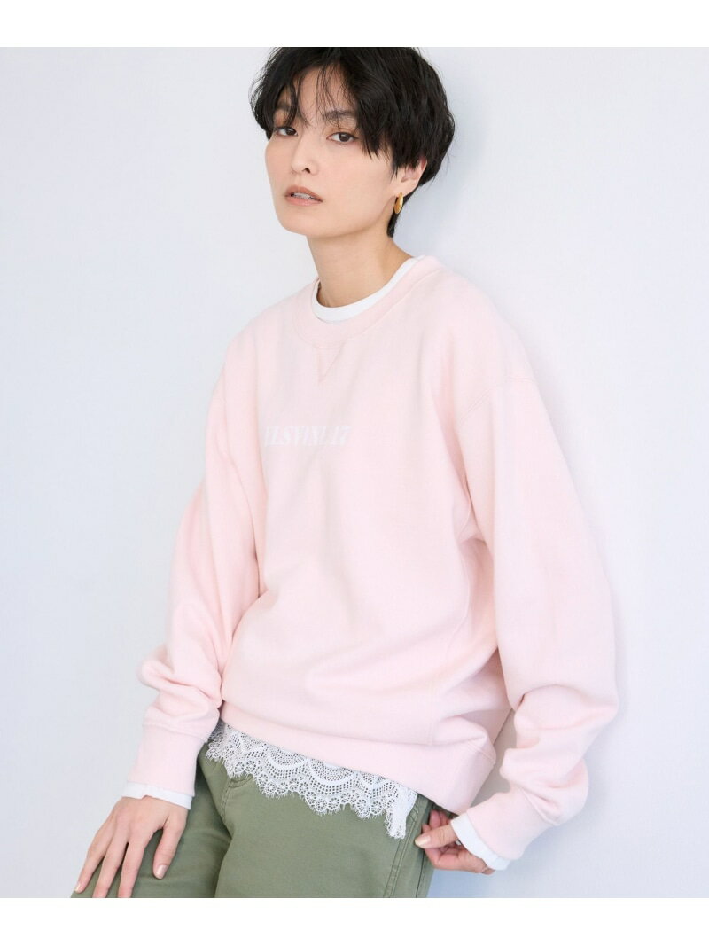 裏毛ステンシルロゴプルオーバー BARNYARDSTORM バンヤードストーム トップス スウェット・トレーナー ピンク グレー【先行予約】*【送料無料】[Rakuten Fashion]