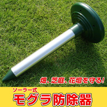 ソーラー式モグラ防除器【あす楽対応】 音波 振動 無害 モグラ退治 モグラ対策 モグラ退治 モグラ駆除　モグラよけ