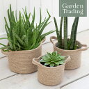 英国ブランド Garden Trading 植木鉢カバー 3個セット 麻 ジュート ガーデントレーディング ギフト