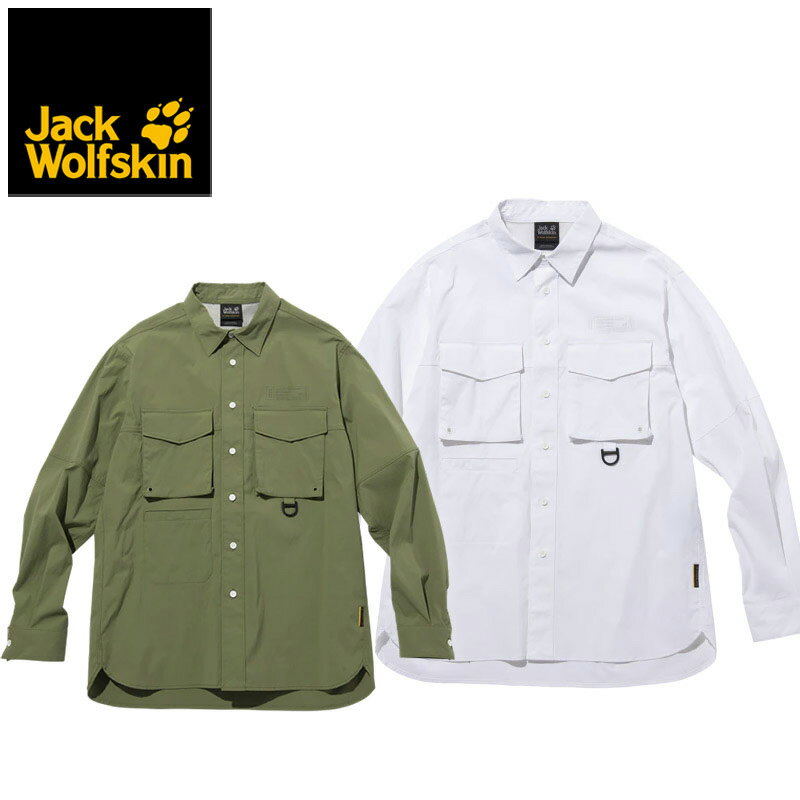  Jack Wolfskin ジャックウルフスキン JP HIGHLANDER SHIRT ハイランダー シャツ WHITE RUSH ホワイトラッシュ LIGHT MOSS ライトモス メンズ