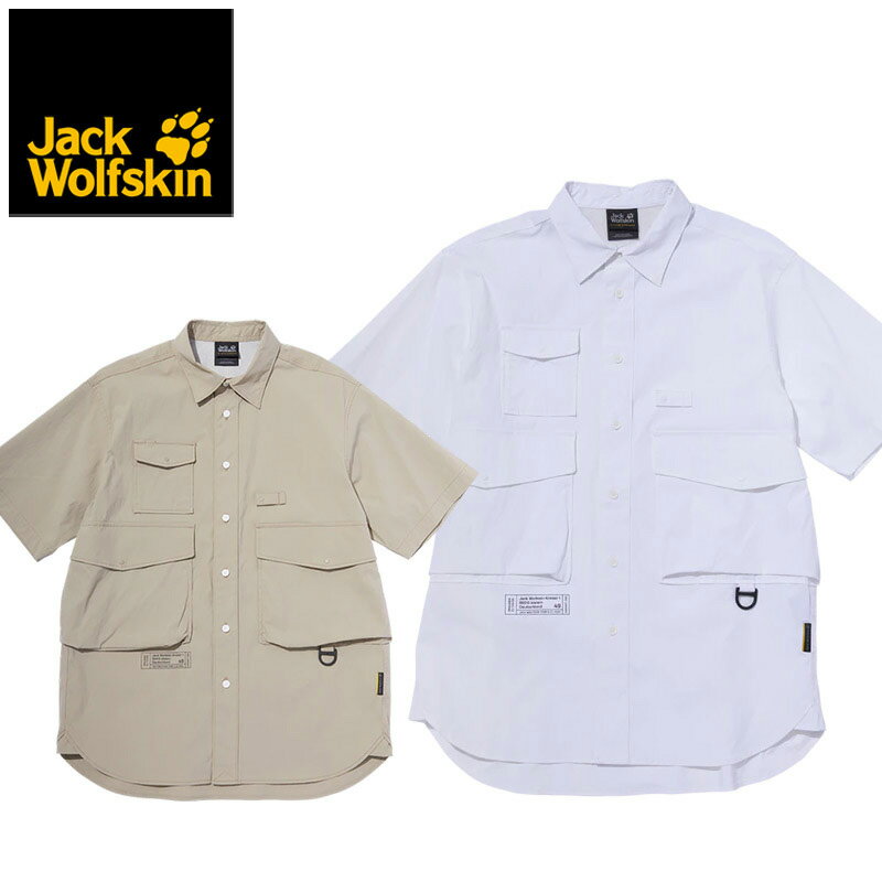 【日本正規輸入販売品】 Jack Wolfskin ジャックウルフスキン JP PRAGMATIC SHIRT プラグマティック シャツ WHITE RUSH ホワイトラッシュSAND DUNE サンドデューン メンズ