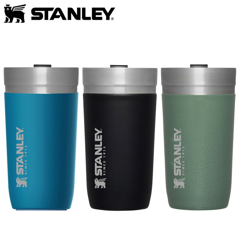 STANLEY スタンレー ゴー真空タンブラー 0.47L グリーン マットブラック ブルー 保温 保冷 コンパクト フタ付き 食洗機可 ステンレス アウトドア キャンプ 03112