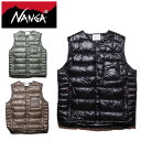 ナンガ インナーダウン メンズ NANGA ナンガ INNER DOWN VEST MEN インナーダウンベスト メンズ Mサイズ Lサイズ XLサイズ 羽毛 Vネック 通勤 コンパクト トラベル アウトドア キャンプ