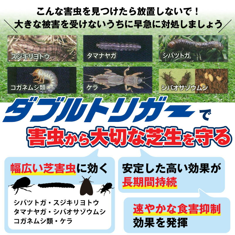 芝生用殺虫剤　ダブルトリガー液剤 500ml コガネ ムシ スジキリヨトウ シバツトガ ...