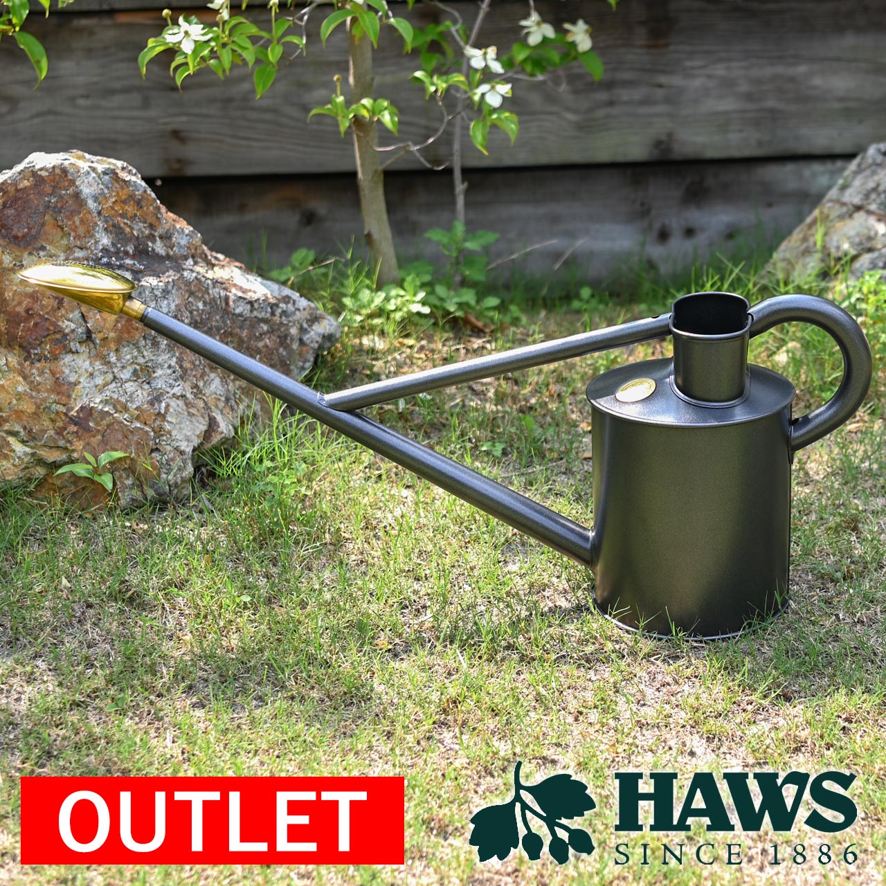 【アウトレット】英国 HAWS オリジナルカン 4.5L グラファイト じょうろ ジョウロ おしゃれのサムネイル