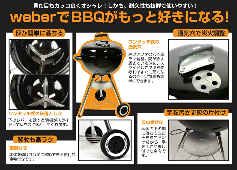 Weber ウェーバー オリジナル ケトル 18インチ（直径47cm） ORIGINAL KETTLE 18