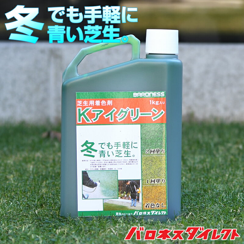 芝生用着色剤 バロネス Kアイグリーン 1kg 共栄社