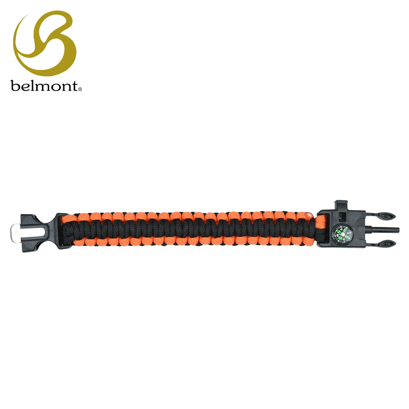 belmont ベルモント ファイヤースターター ブレスレット ブラック＆オレンジ 焚き火 キャンプ アウトドア バーベキュー bm-366