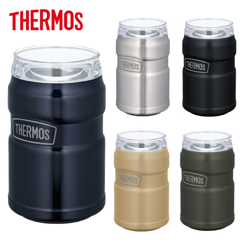 THERMOS サーモス 保冷缶ホルダー ミッドナイトブルー ステンレス マッドブラック サンドベージュ カーキ タンブラー アウトドア キャンプ バーベキュー フェス