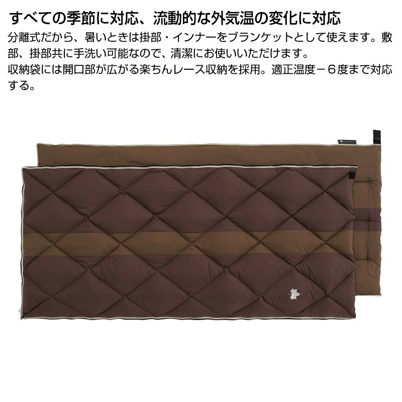 LOGOS ロゴス ダウンコンフォートセパレーター・-6 封筒型 丸洗いOK 寝袋 キャンプ アウトドア バーベキュー 72600555 baronessod-10001338 バロネスアウトドア サンプル画像3