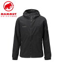【日本正規輸入販売品】MAMMUT マムート Hiking WB Hooded Jacket AF Men ハイキング ウィンドブレーカー フーデッド ジャケット アジアンフィット メンズ Lサイズ ブラック アウトドアウェア トップス