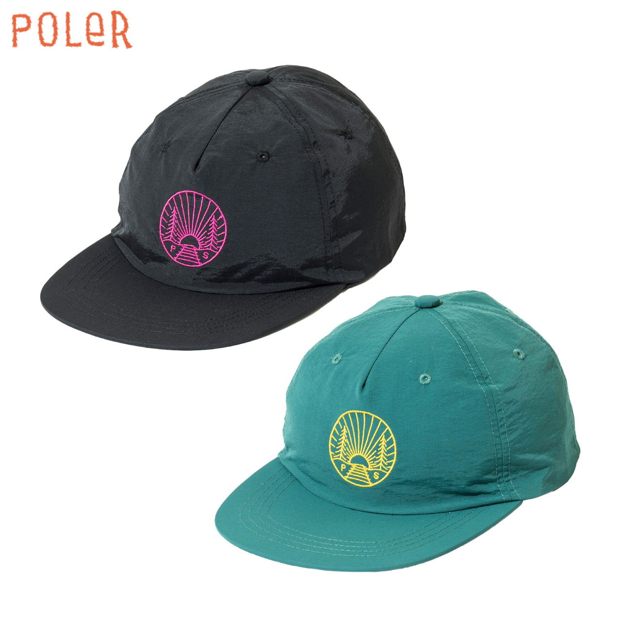 POLER ݡ顼 PS EMB NYLON CAP BLACK GREEN 251MCV0090 ֥å ꡼ å ˹ ...