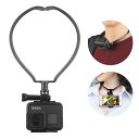 GoPro アクセサリー マウント max hero9 hero8 hero7 首 ゴープロ アクションカメラ ネックレス式マウント 手ぶら撮影 ハンズフリー トラベル 旅行 アウトドア スポーツ アクションカメラ対応 スマホ対応