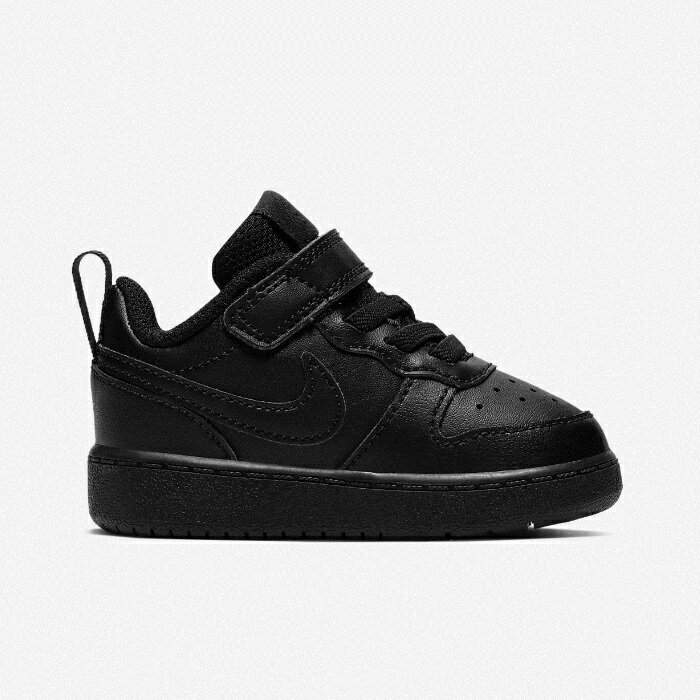 [WINTER SALE 10%OFF] NIKE（ナイキ）キッズ ナイキ コート ボロー LOW 2 シューズ スニーカー 子供靴 運動靴 ベロクロテープ NIKE COURT BOROUGH LOW 2　BQ5453-001　日本正規代理店商品