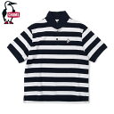 【SALE 30%OFF】CHUMS チャムス レディース ブービーボーダーショールポロシャツ ボーダー 鹿の子 ロゴ刺繍 半袖 トップス Booby Bord...