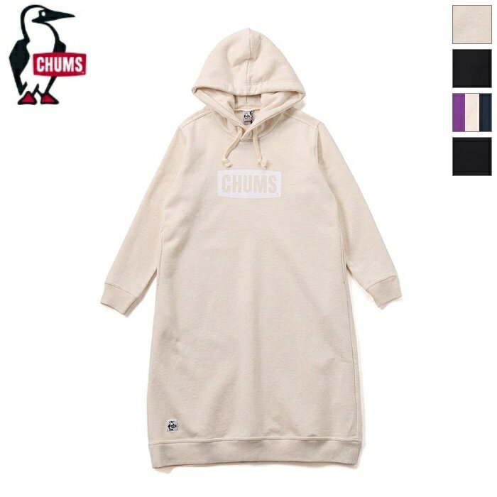 [WINTER SALE 40%OFF] CHUMS チャムス レディース チャムスロゴロングパーカー ワンピース 裏起毛スウェット CHUMS Logo Long Parka　C..